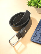 Men's Black Leather Belts for Casual
