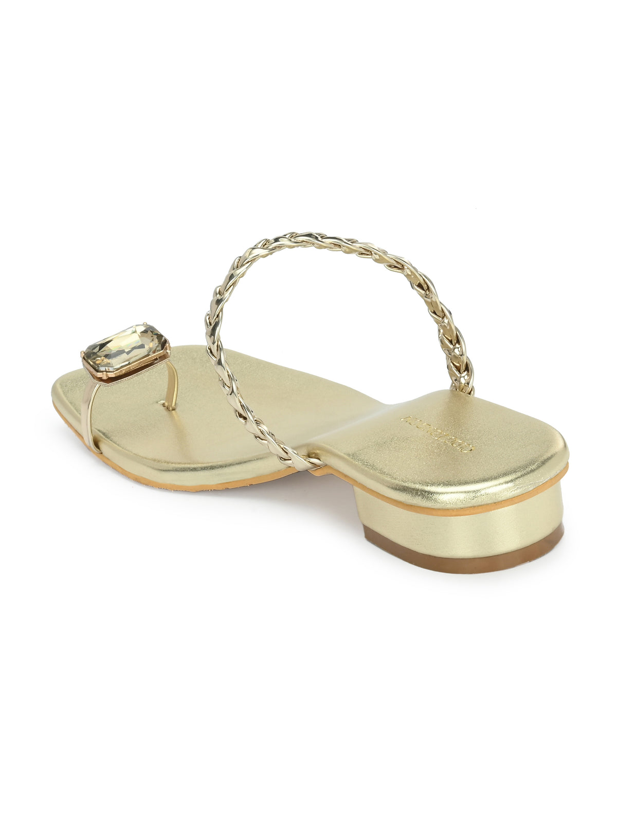 Women Gold One Toe Flats
