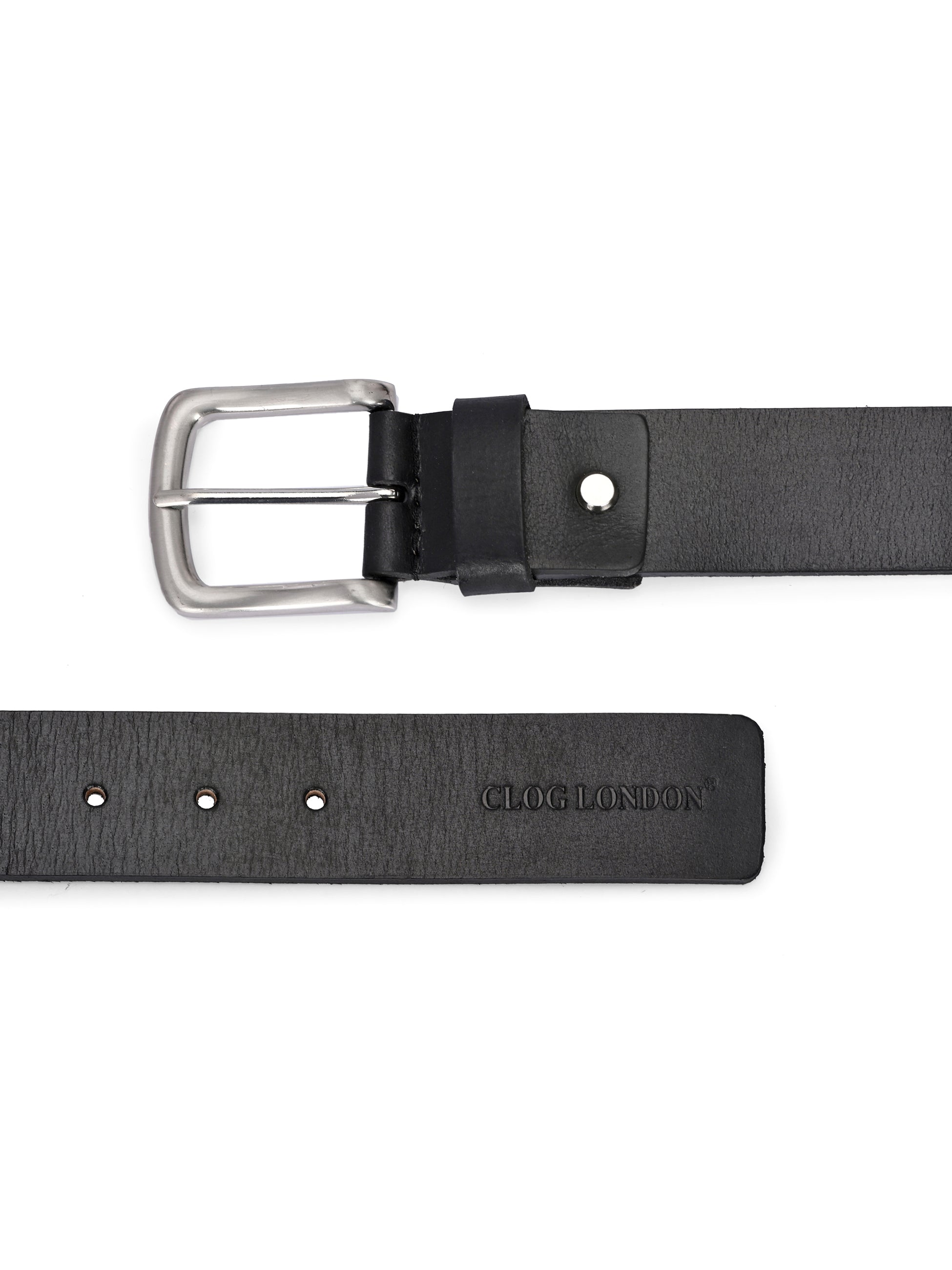 Men's Black Leather Belts for Casual