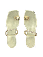 Women Gold One Toe Flats