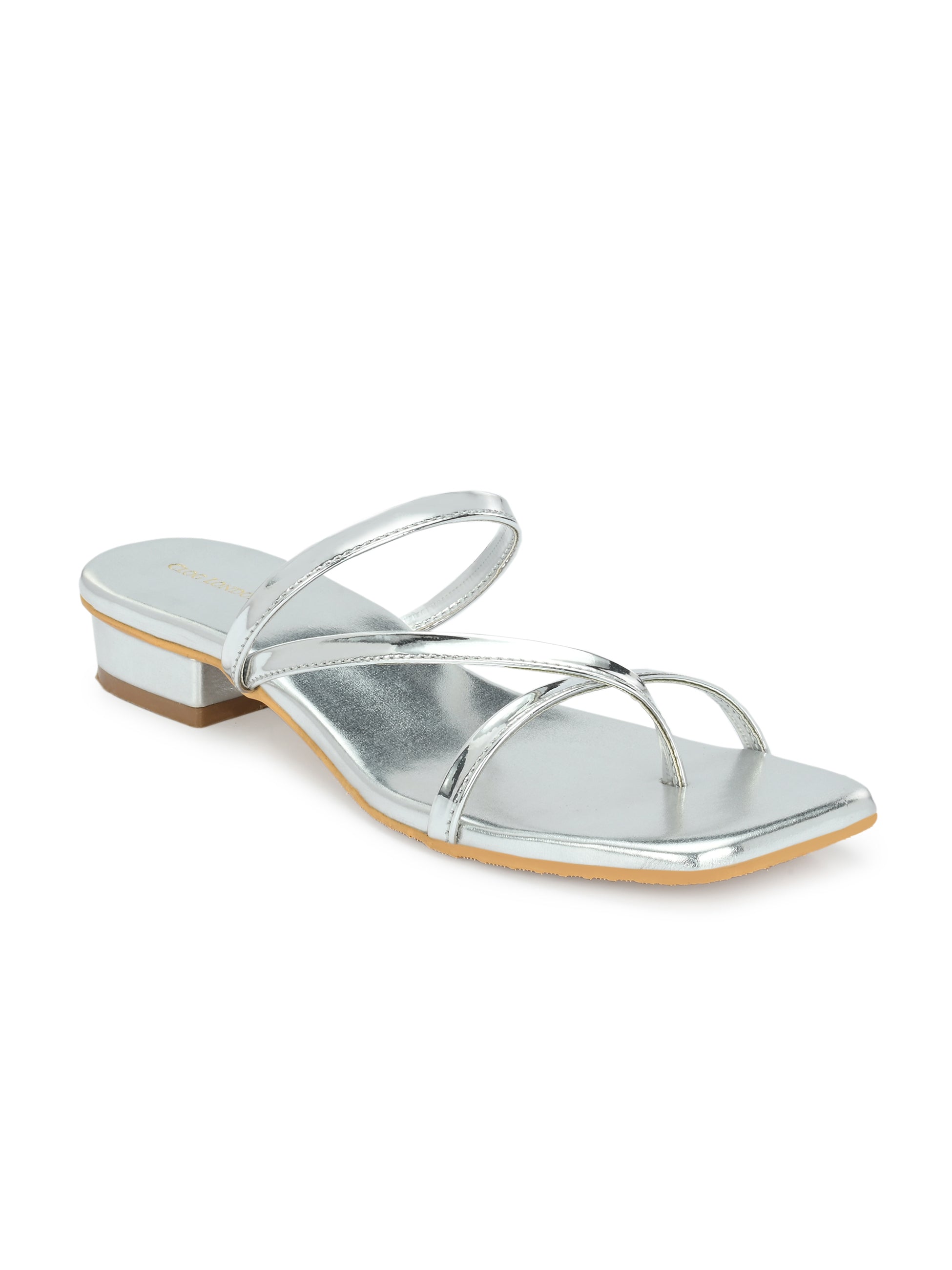 Women Gold  Slide Flats