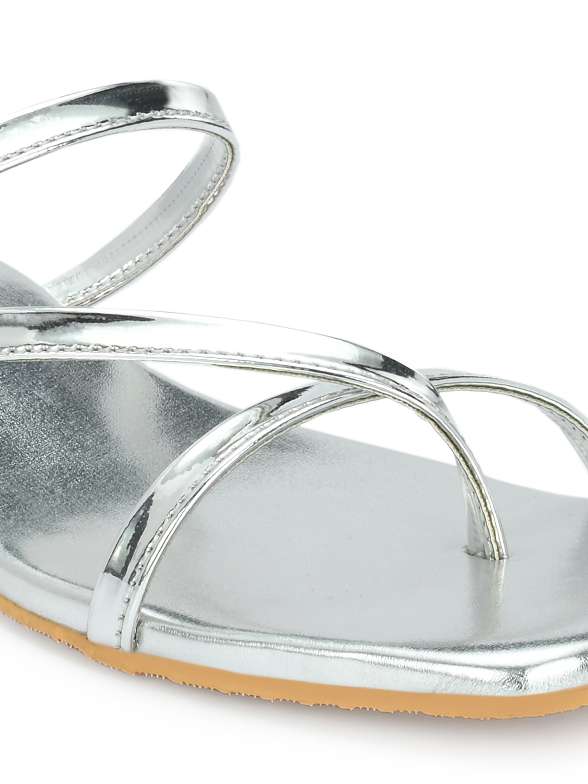 Women Gold  Slide Flats