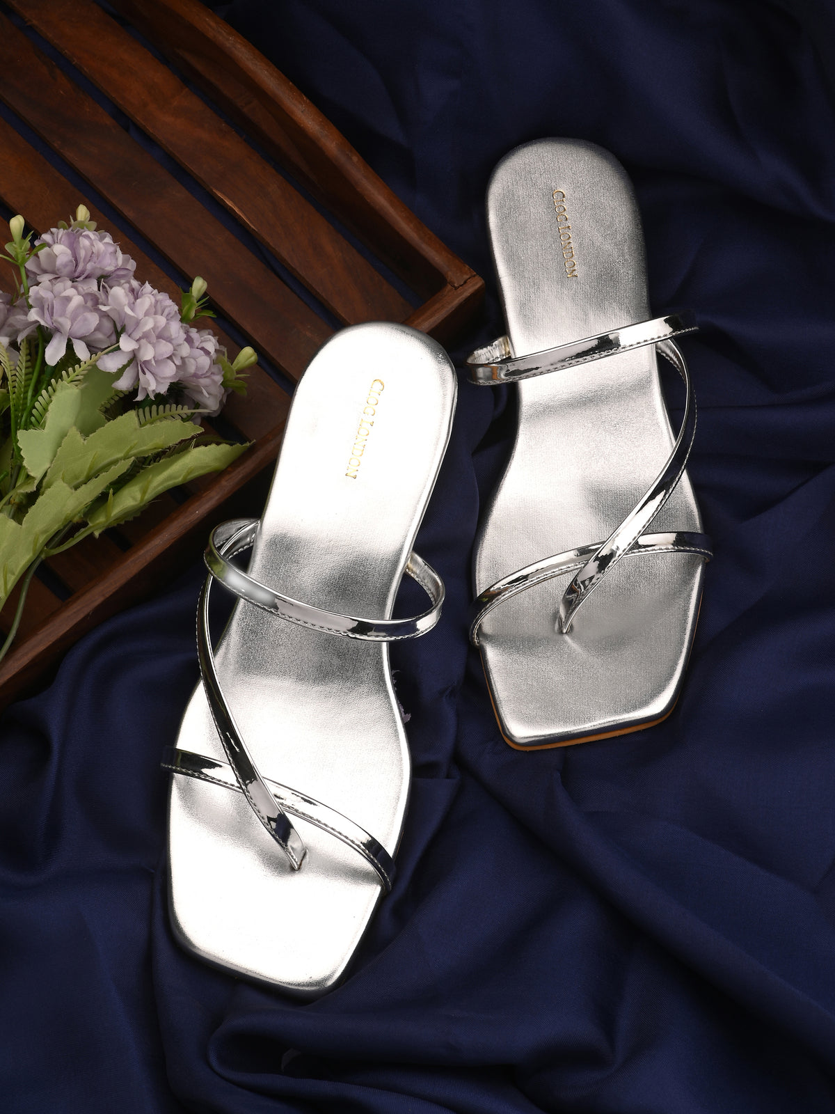Women Gold  Slide Flats