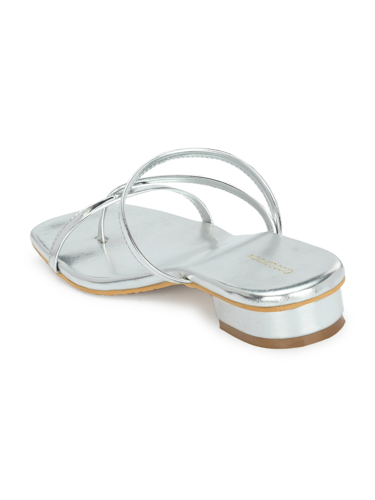 Women Gold  Slide Flats