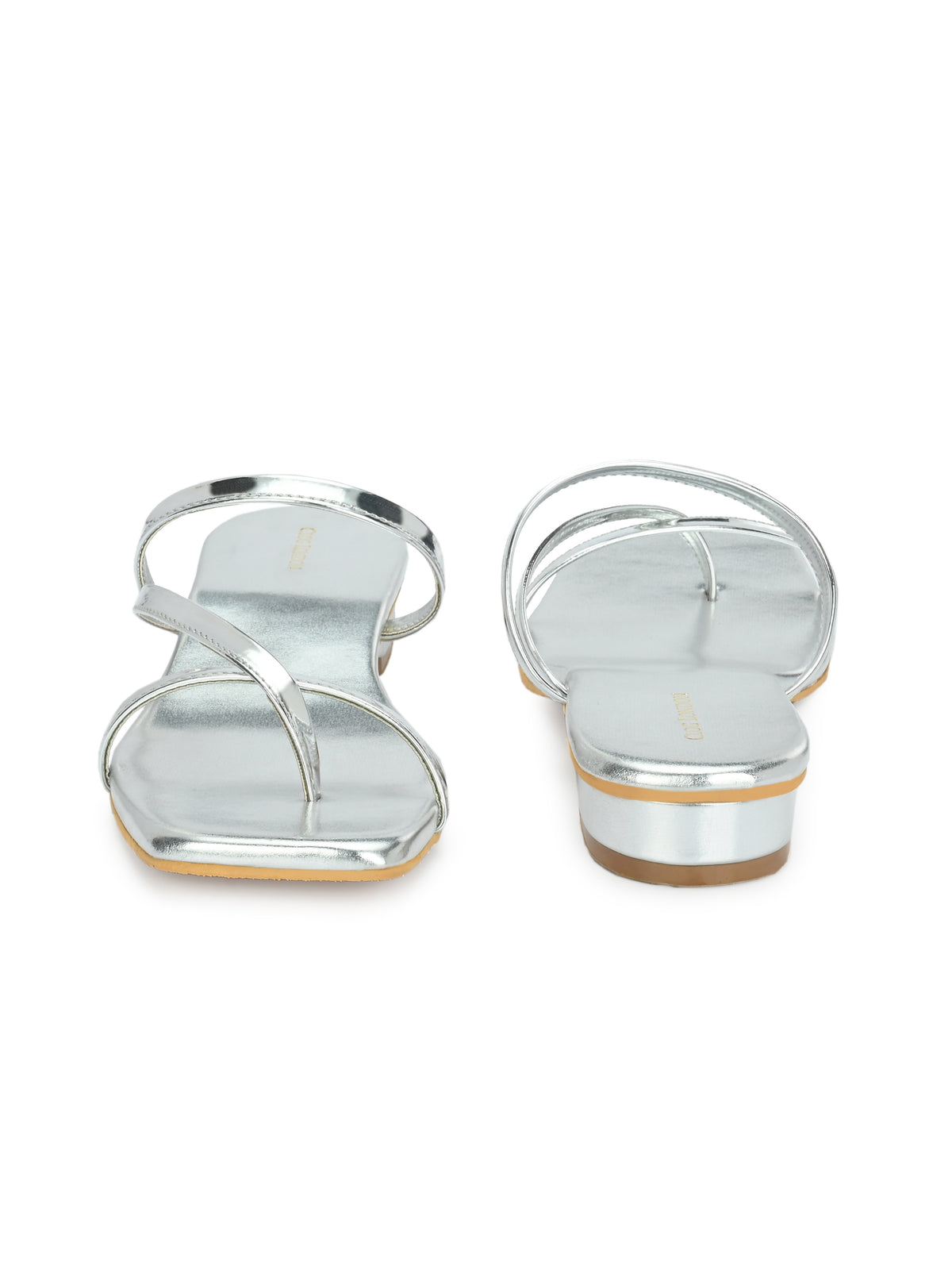Women Gold  Slide Flats