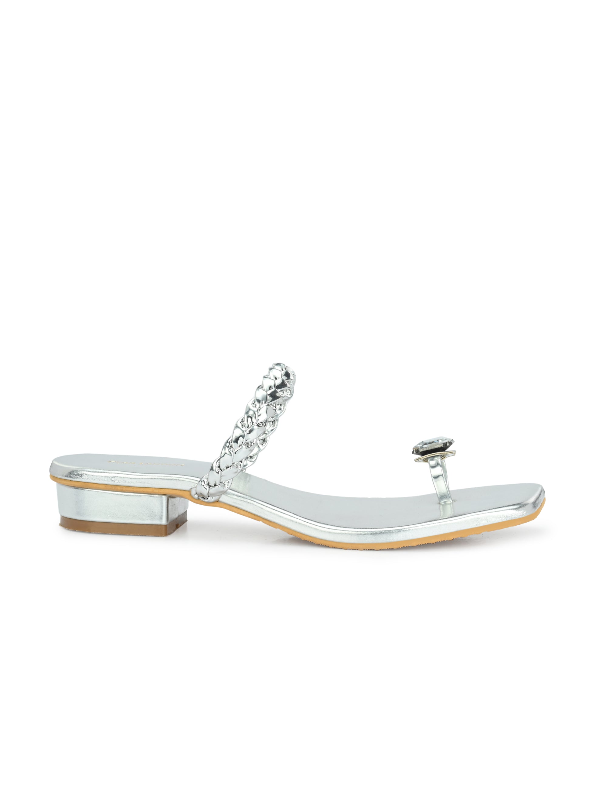 Women Gold One Toe Flats