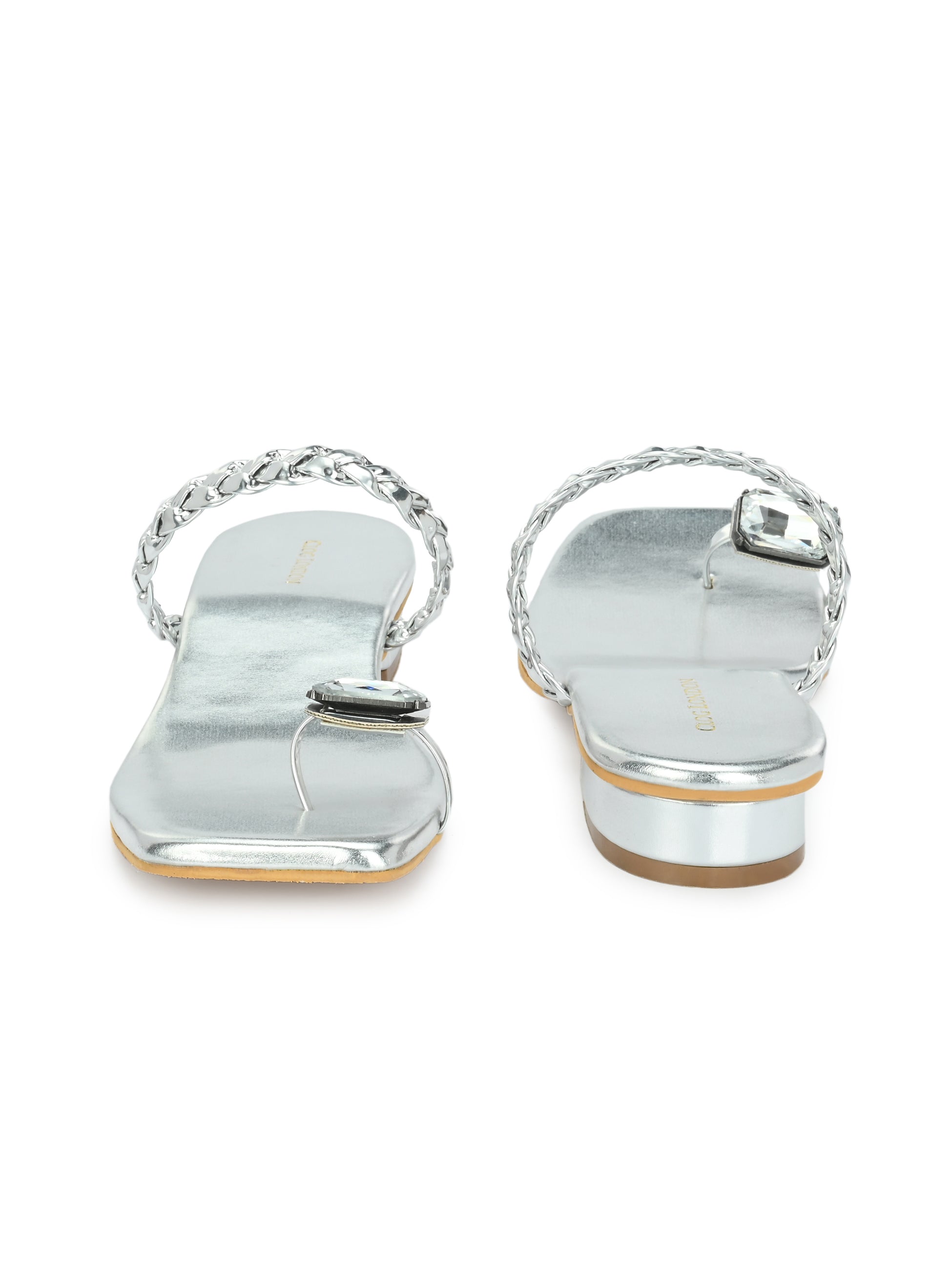 Women Gold One Toe Flats