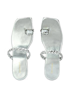 Womens Silver Toe Ring Flats & Sandals