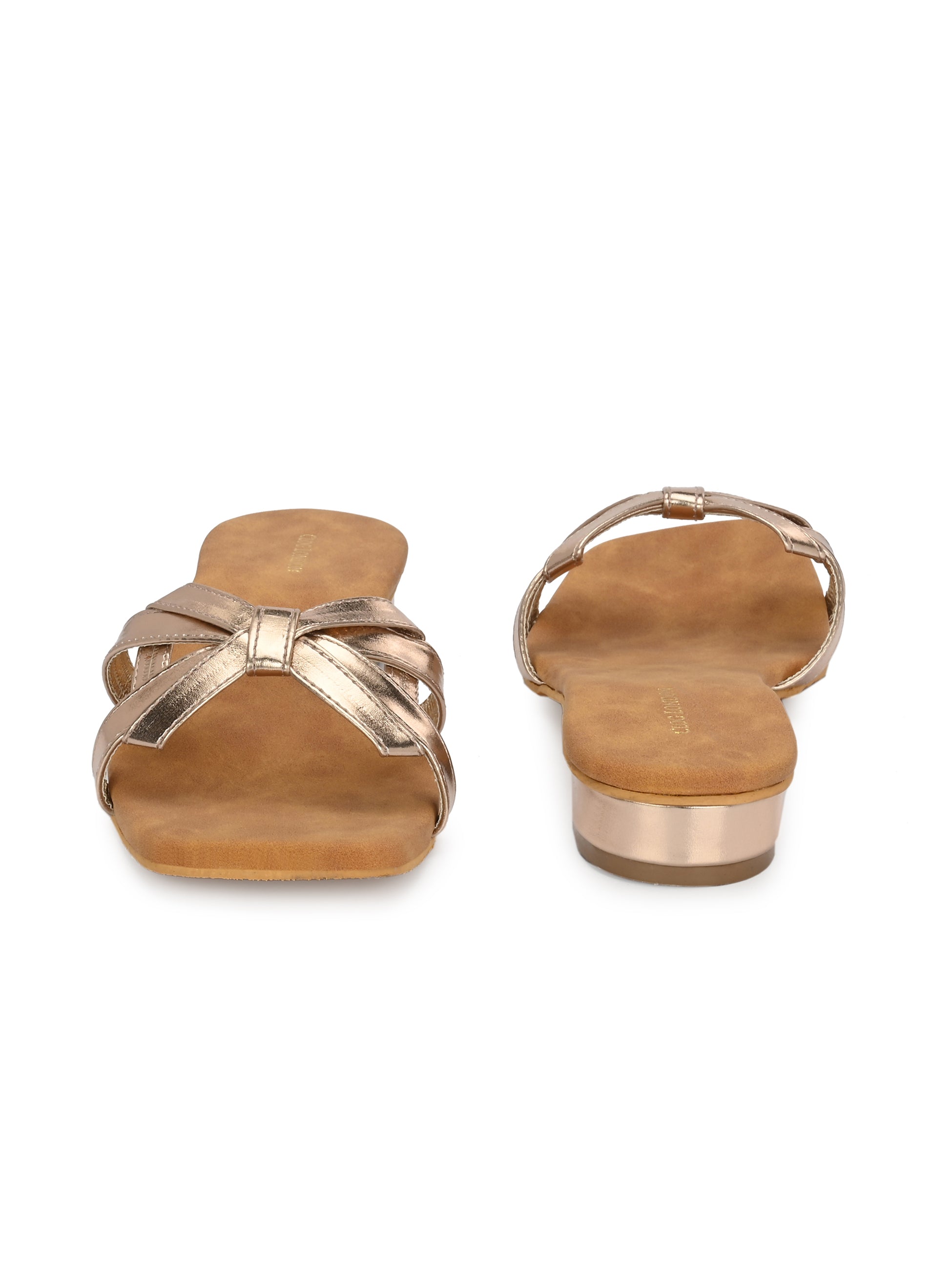Women Copper Slip‑On Flats