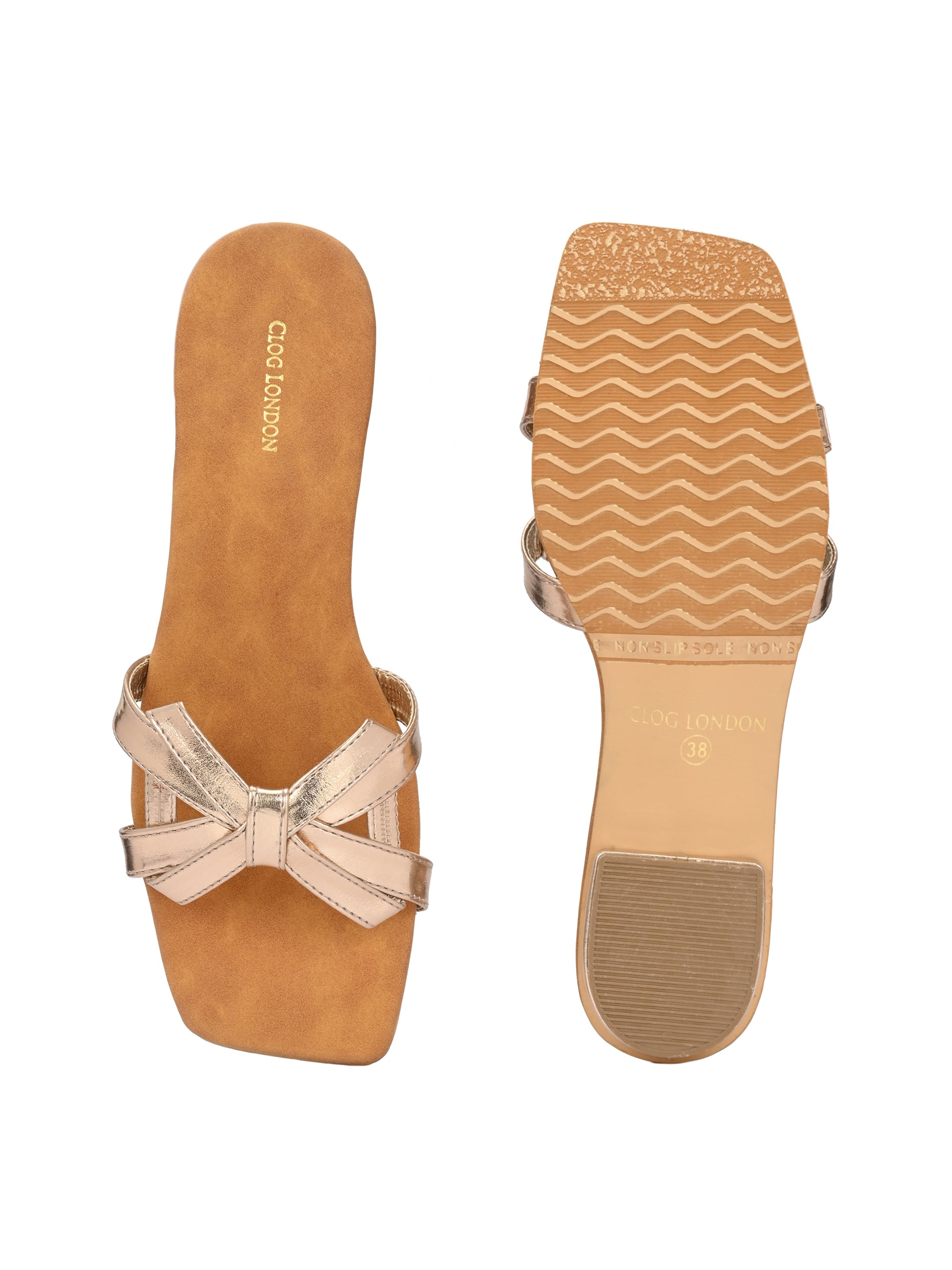 Women Copper Slip‑On Flats