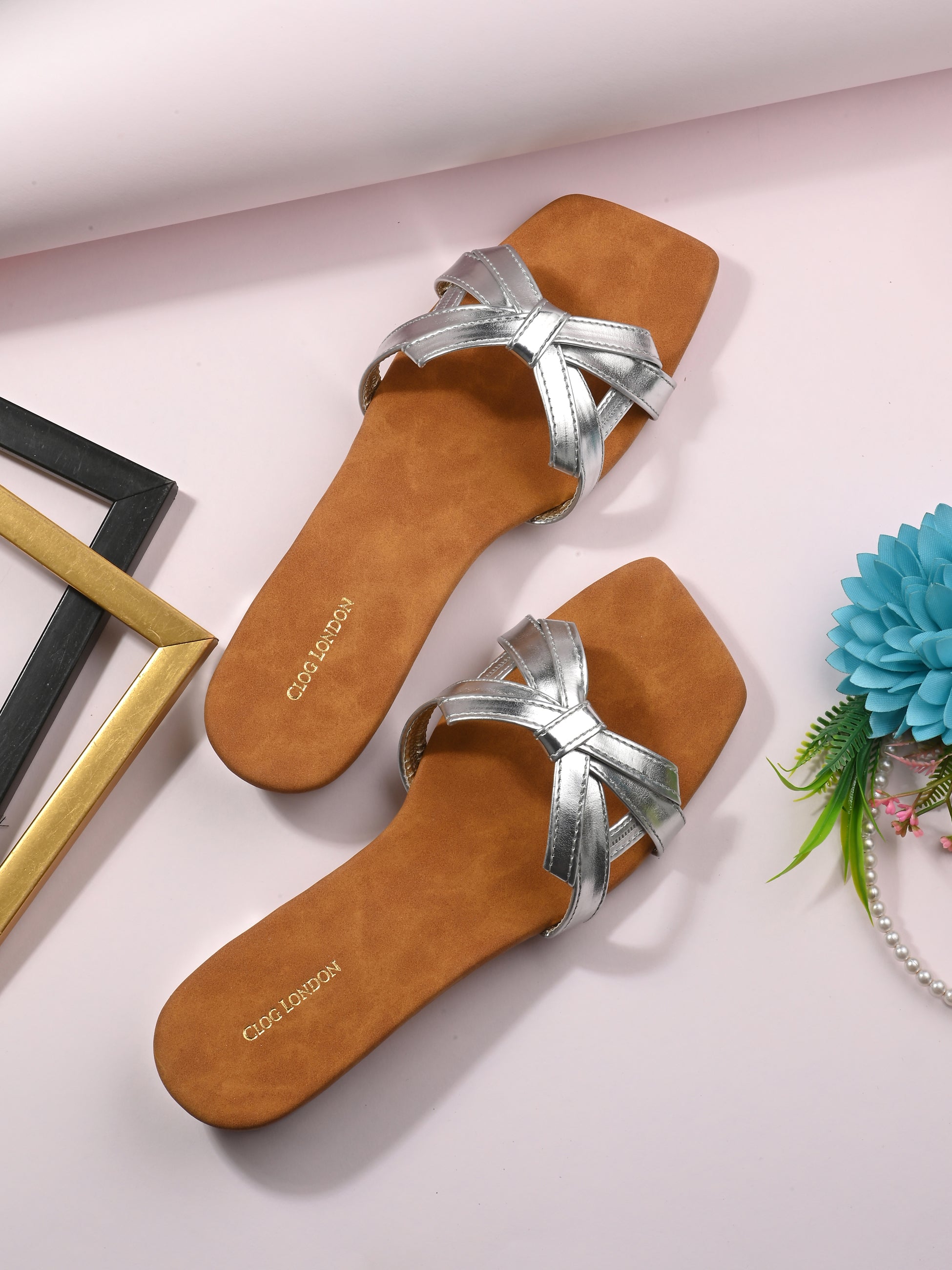 Women Copper Slip‑On Flats