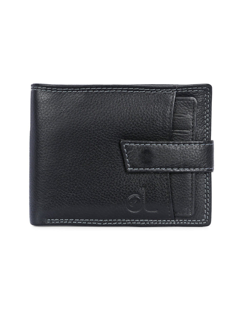 Bifold Black Leather Wallet for Men's