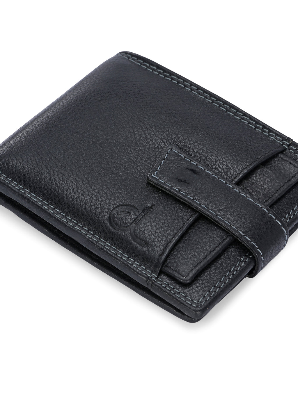 Bifold Black Leather Wallet for Men's