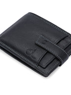 Bifold Black Leather Wallet for Men's