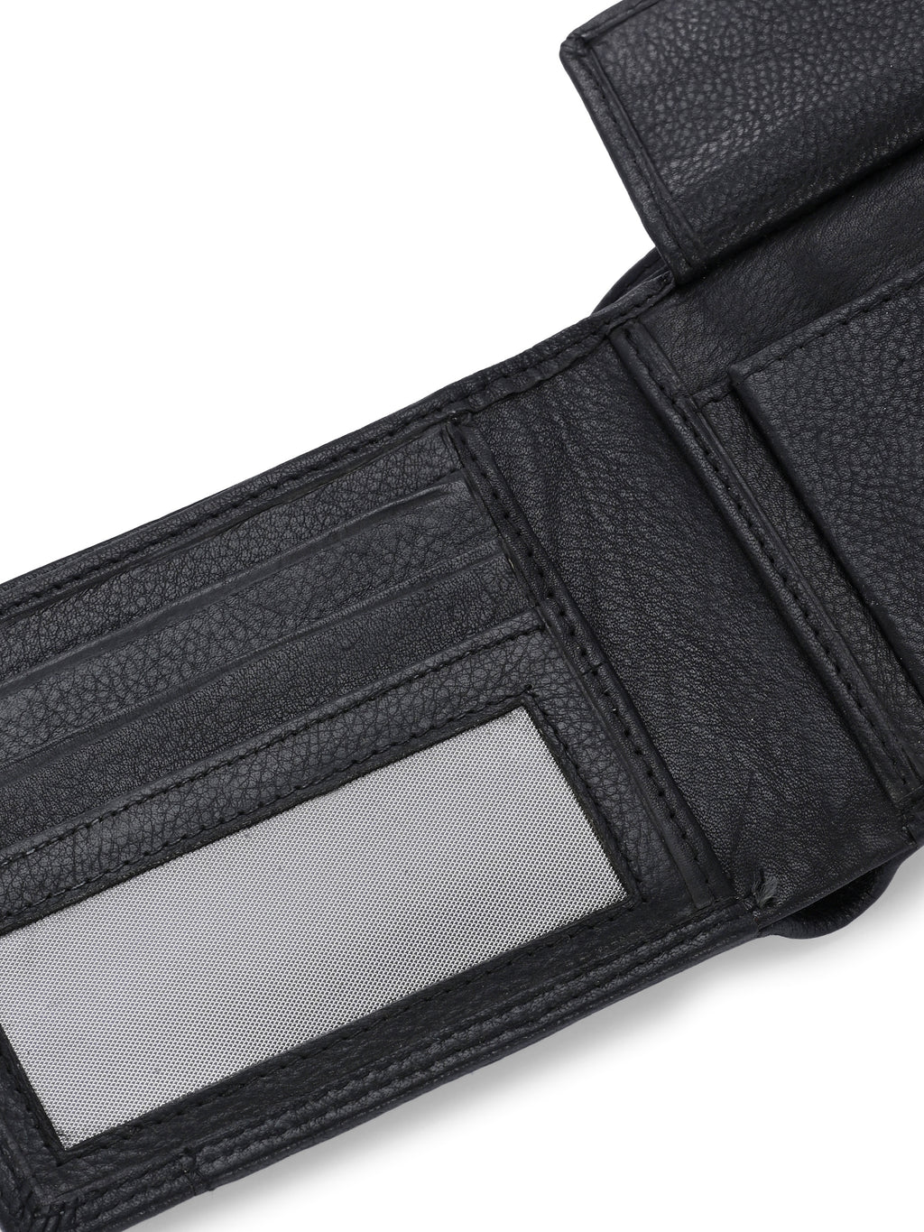Bifold Black Leather Wallet for Men's
