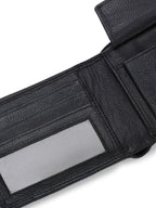 Bifold Black Leather Wallet for Men's
