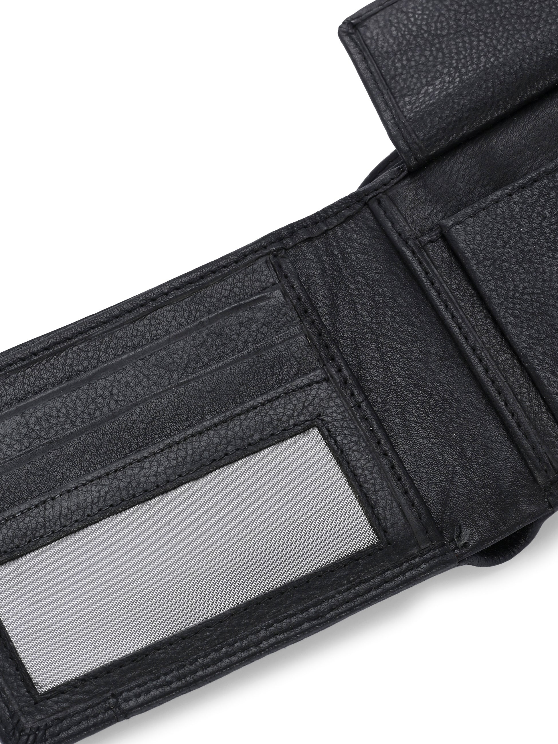 Bifold Black Leather Wallet for Men's