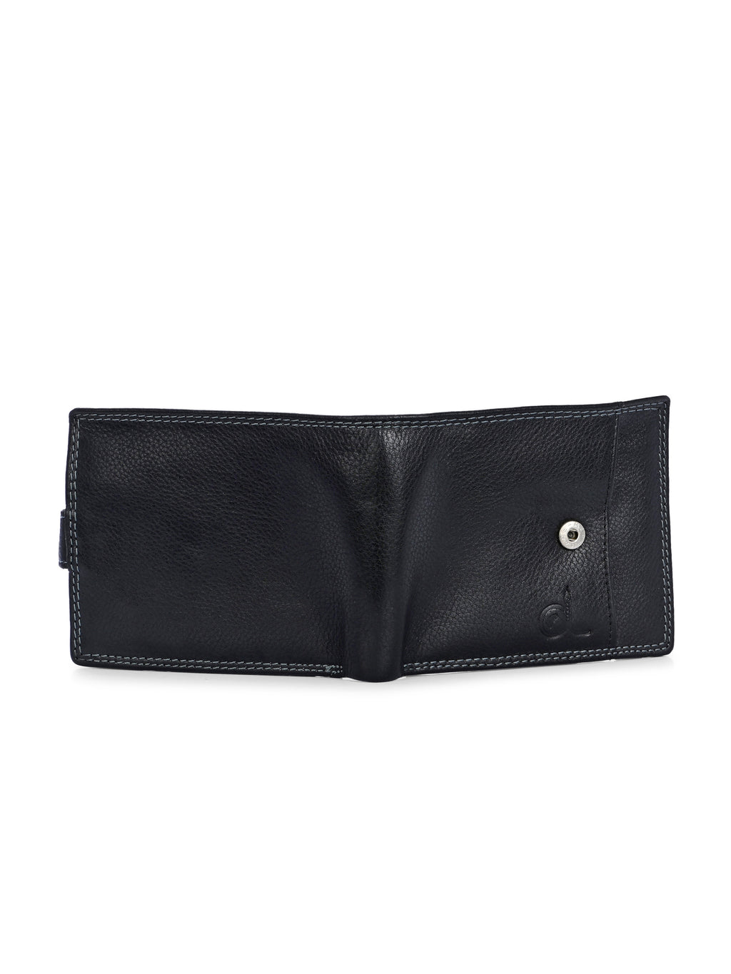 Bifold Black Leather Wallet for Men's