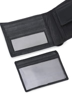 Bifold Black Leather Wallet for Men's