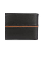 Men's Brown Solid Flap Closure Two Fold Wallet