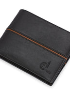 Men's Brown Solid Flap Closure Two Fold Wallet