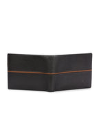 Men's Brown Solid Flap Closure Two Fold Wallet