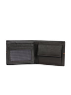 Men's Brown Solid Flap Closure Two Fold Wallet