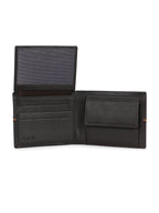Men's Brown Solid Flap Closure Two Fold Wallet
