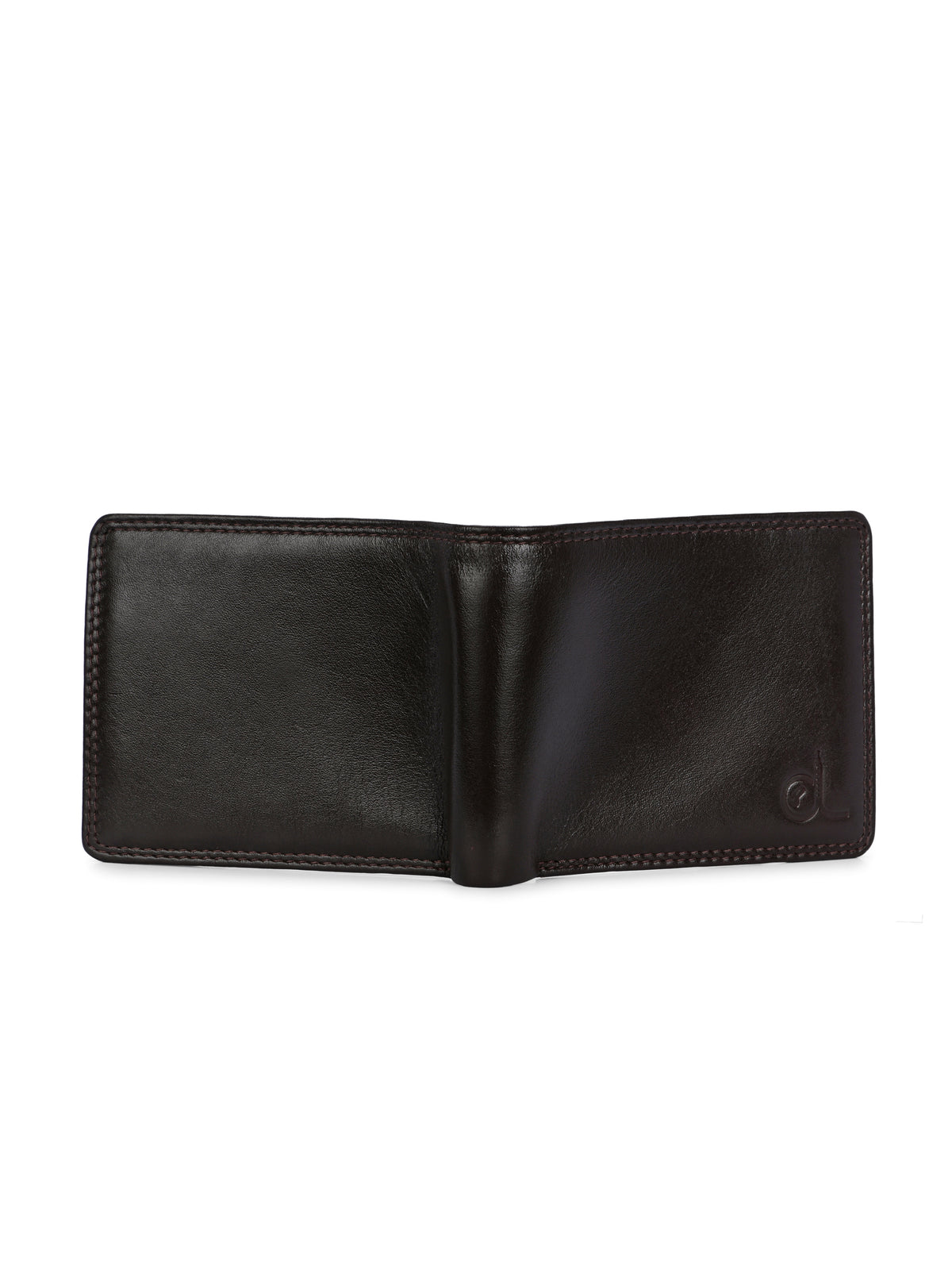 Men's Brown Leather Small Bi-Fold Wallet