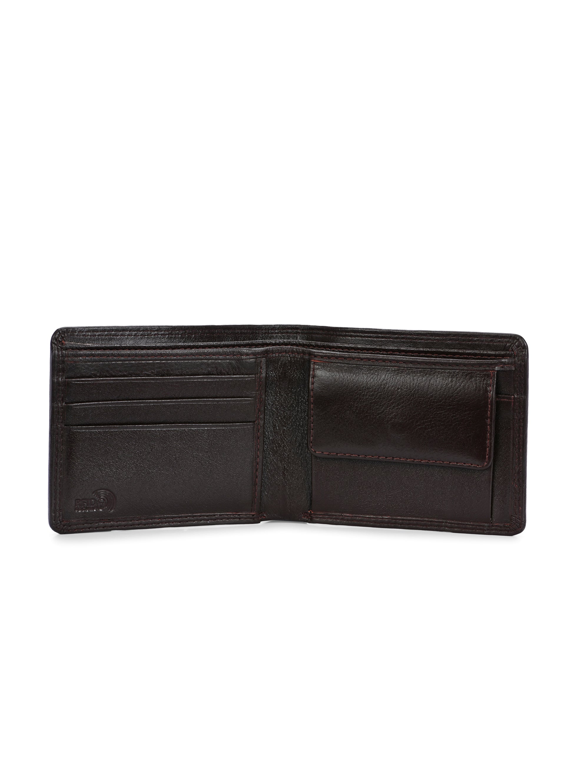 Men's Brown Leather Small Bi-Fold Wallet