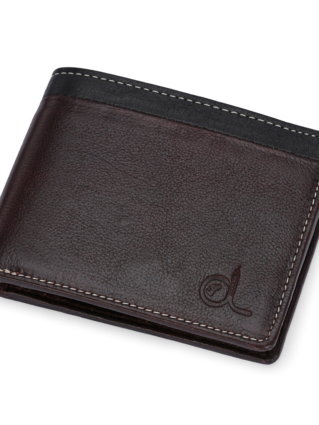 Textured Leather Two-Fold Wallets