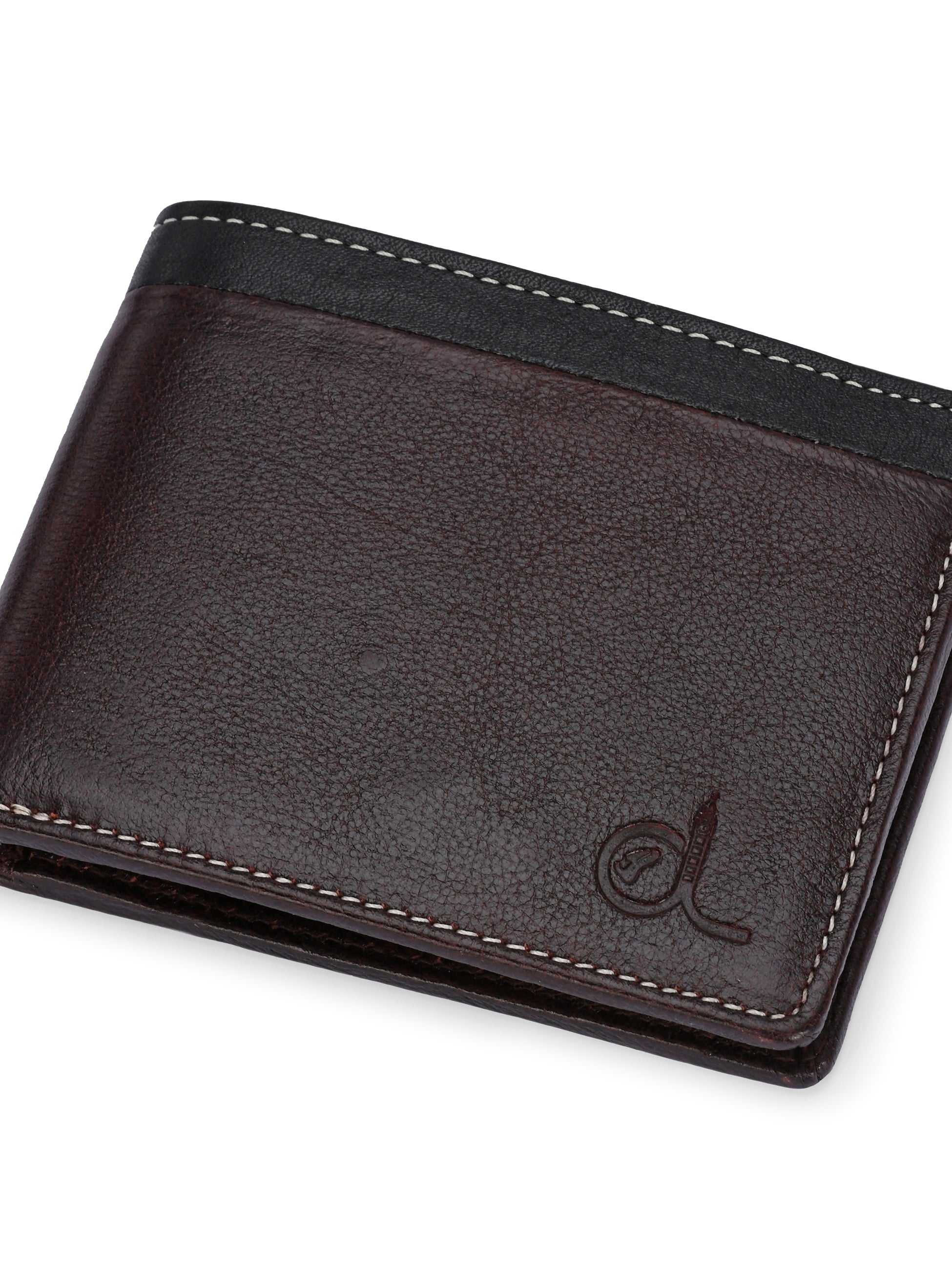 Textured Leather Two-Fold Wallets