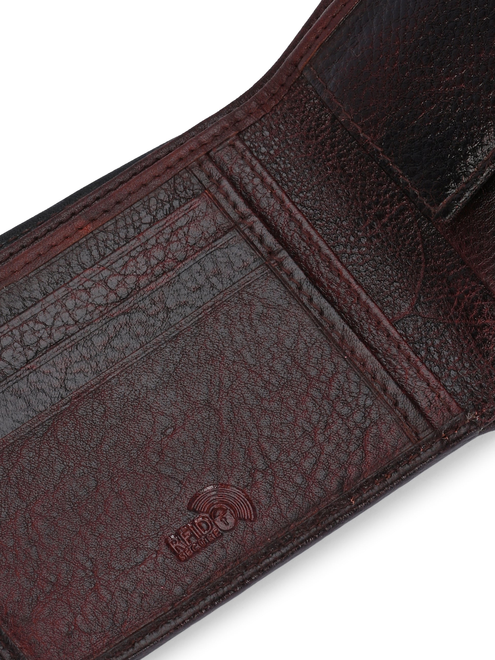 Textured Leather Two-Fold Wallets