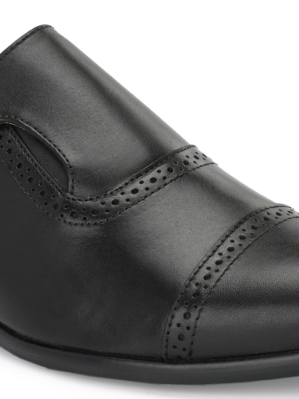 Men's Perforated Leather Monk Shoes