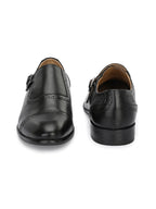 Men's Perforated Leather Monk Shoes