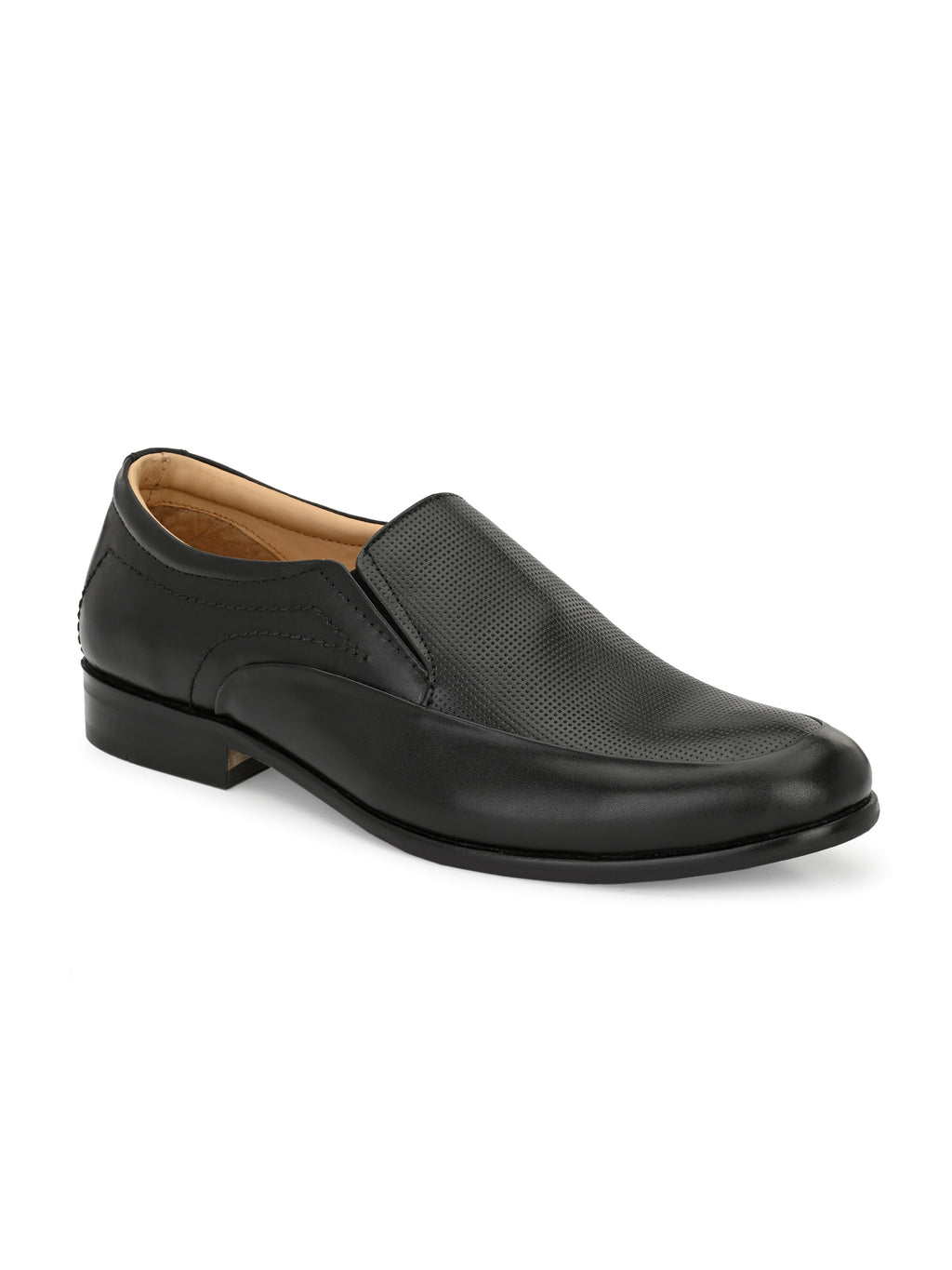 Men's Perforated Leather Formal Slip on Shoes