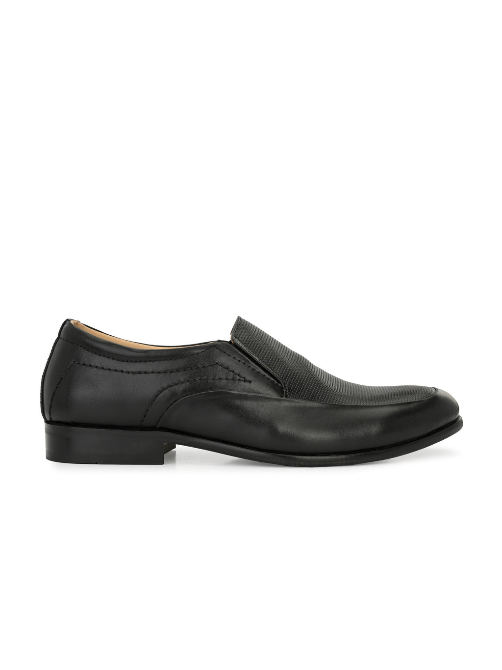 Men's Perforated Leather Formal Slip on Shoes
