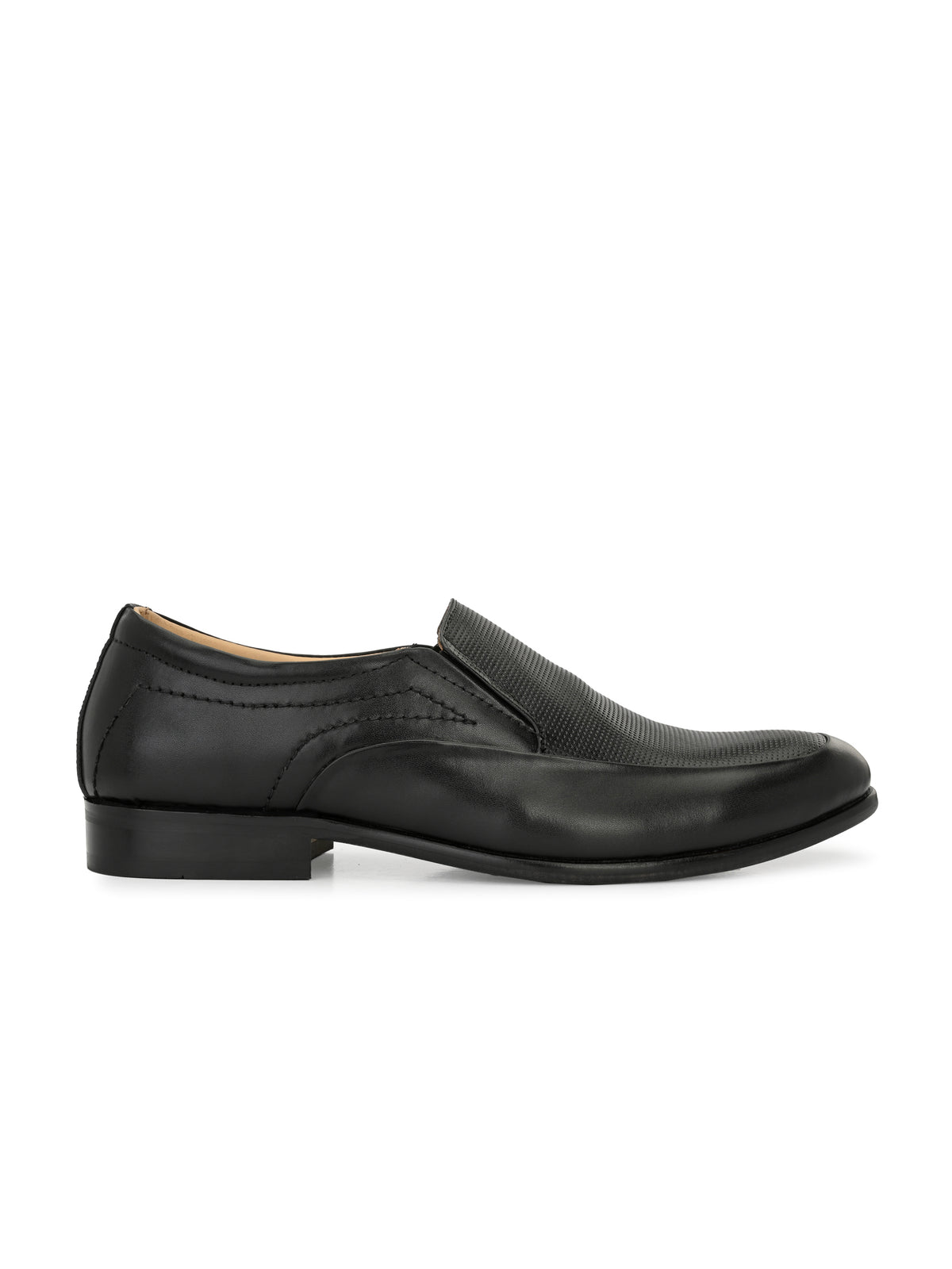 Men's Perforated Leather Formal Slip on Shoes