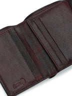 Men's Brown Leather Small Tri-Fold Wallet