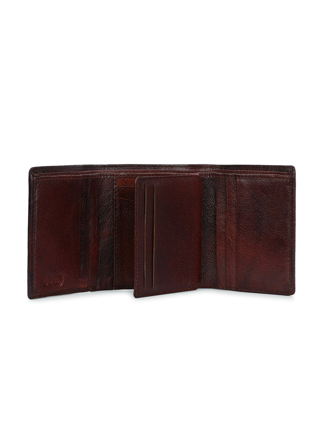 Men's Brown Leather Small Tri-Fold Wallet