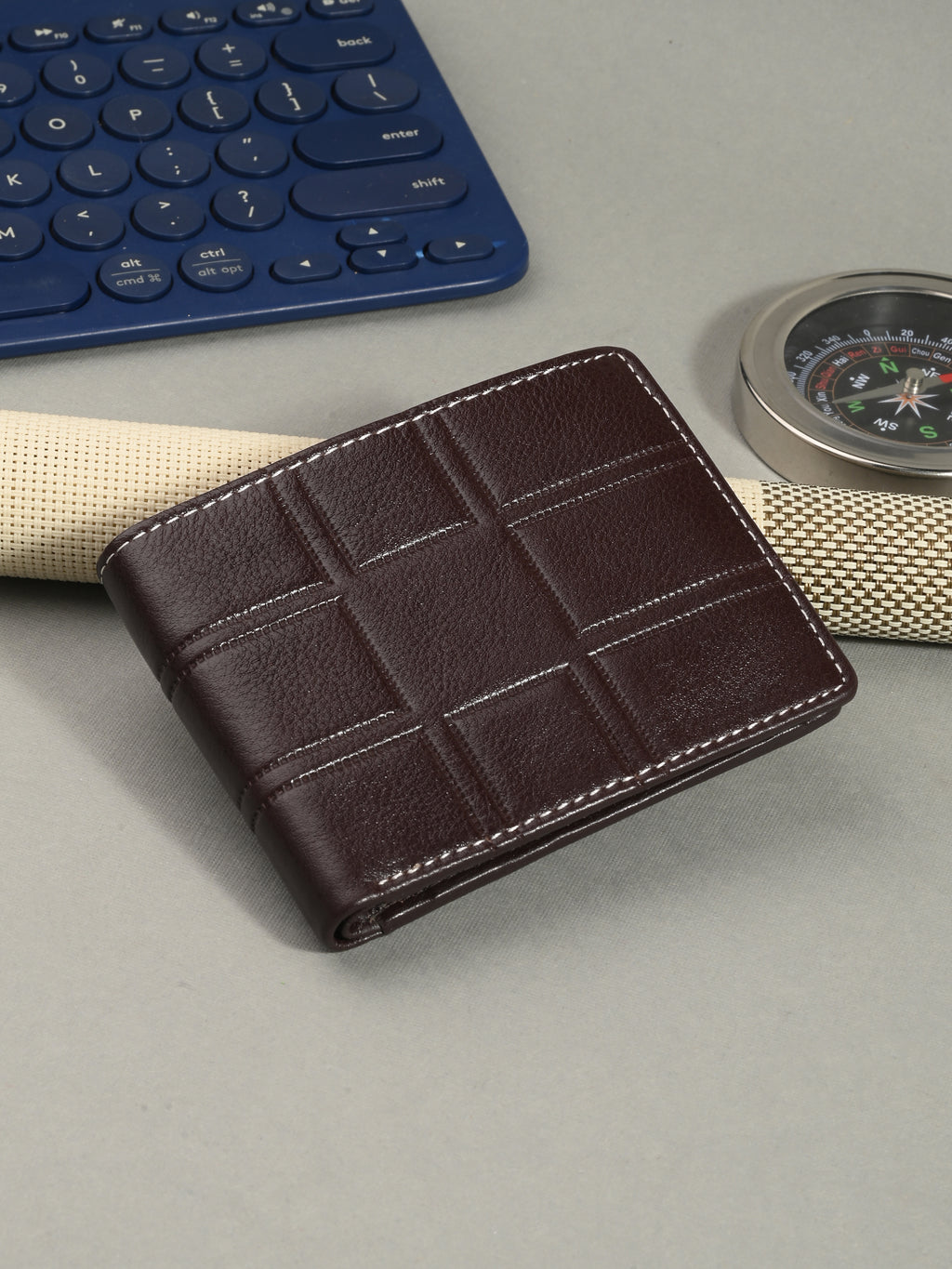 Men's Leather Two-Fold Wallet
