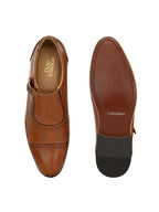 Men's Perforated Leather Monk Shoes