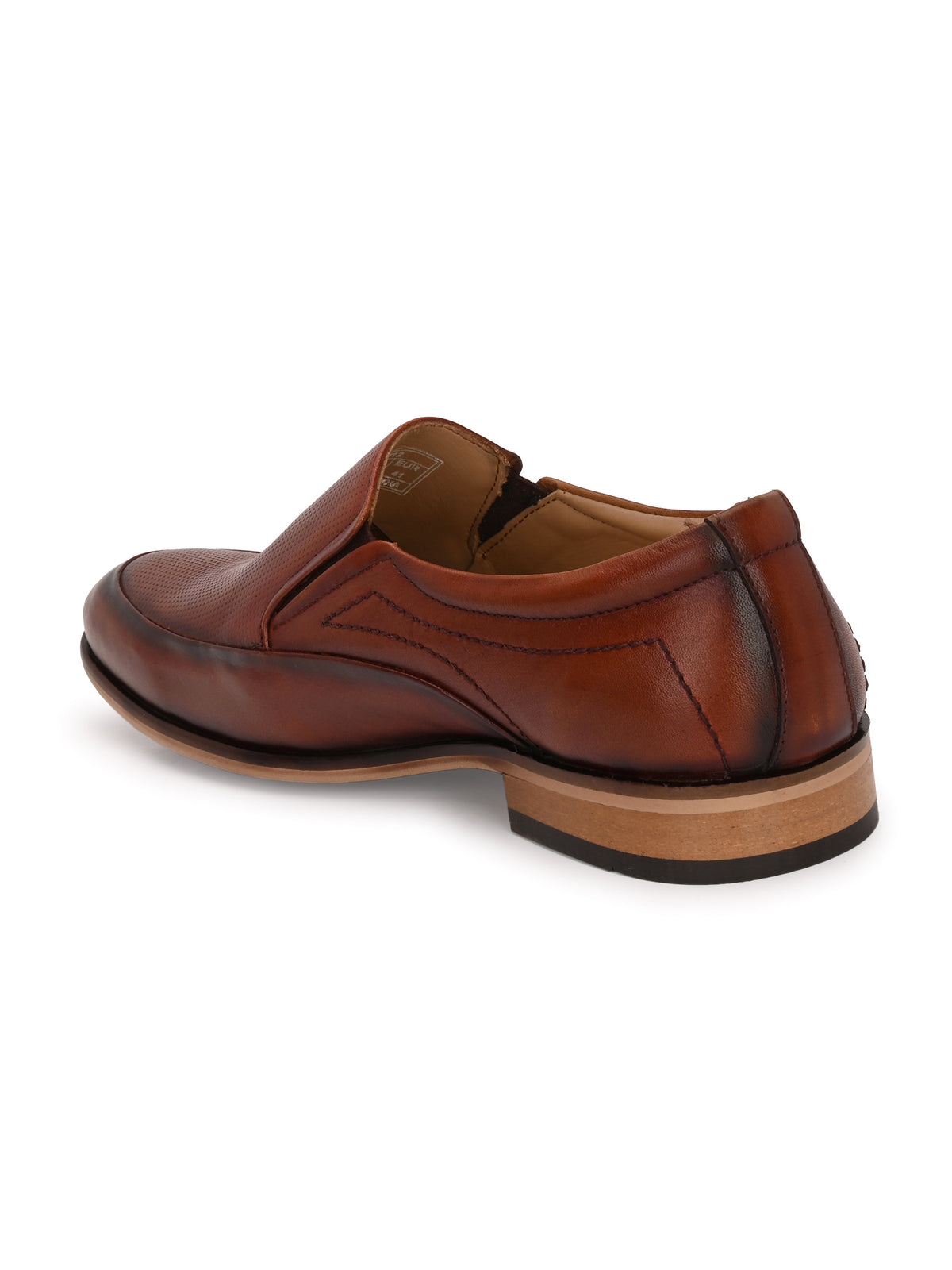 Men's Perforated Leather Formal Slip on Shoes