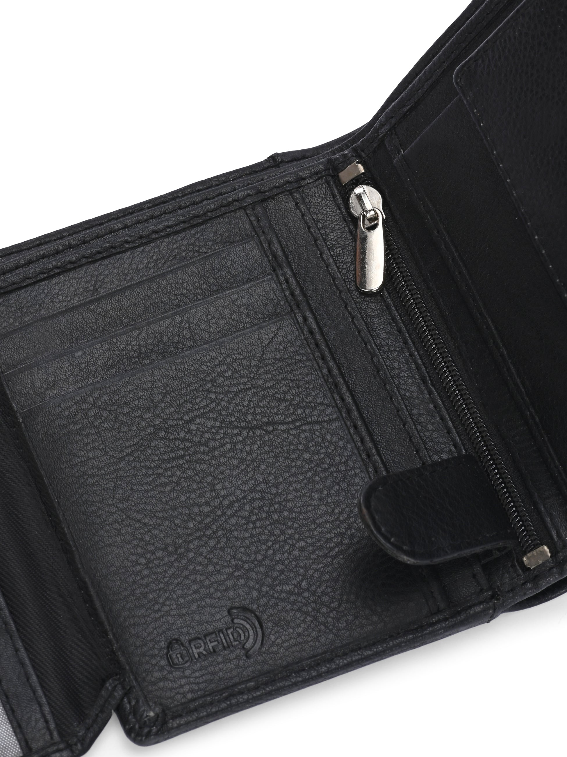 Black Leather Wallet for Men's