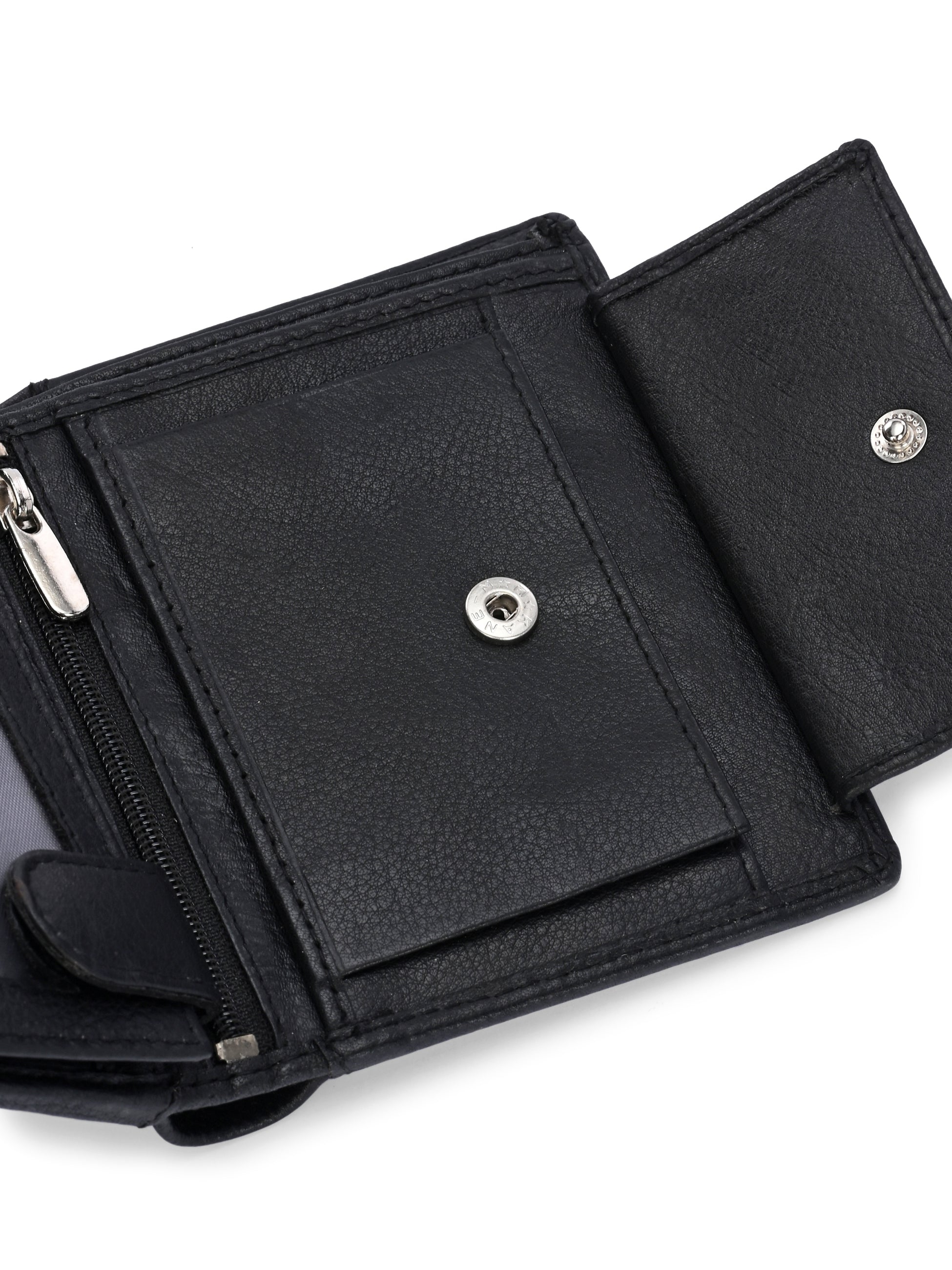 Black Leather Wallet for Men's