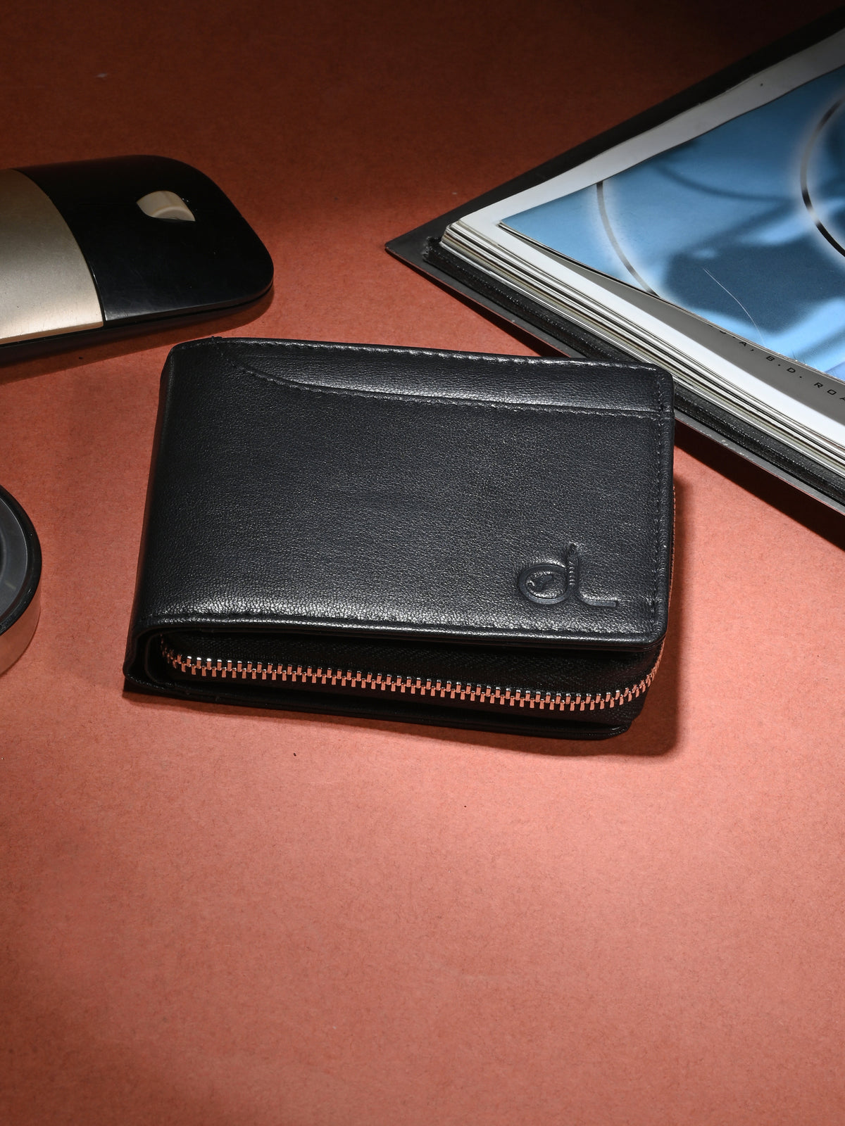 Men's Leather Zip Around Wallet