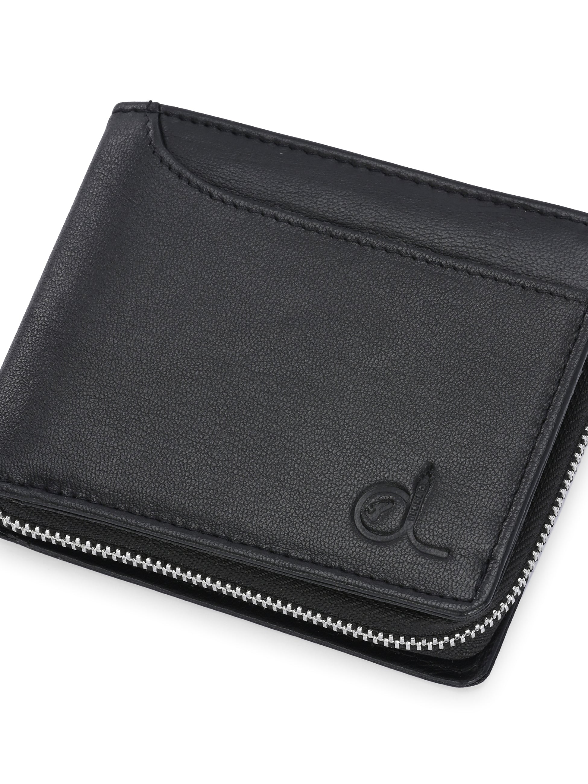 Men's Leather Zip Around Wallet