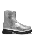 Women Grey Front Zip Boots