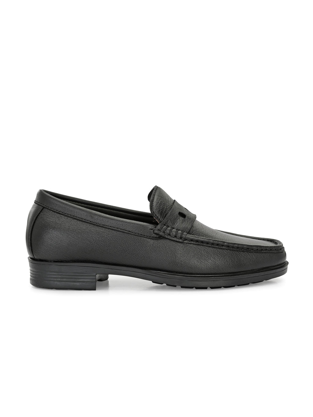 Men Textured Leather Loafer Shoes