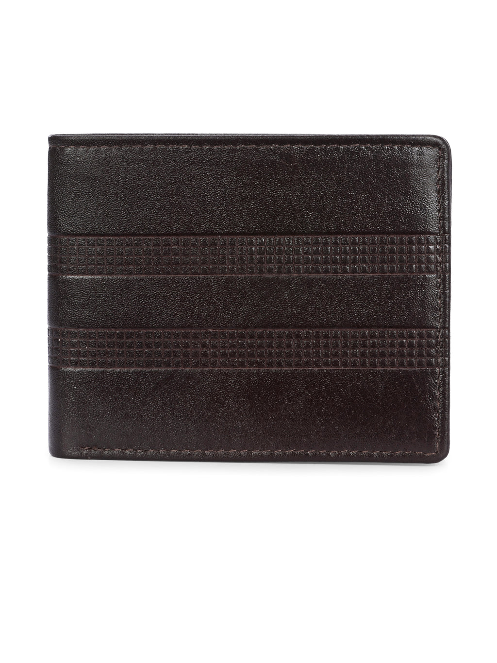 Men's Textured Leather Two-Fold Wallet
